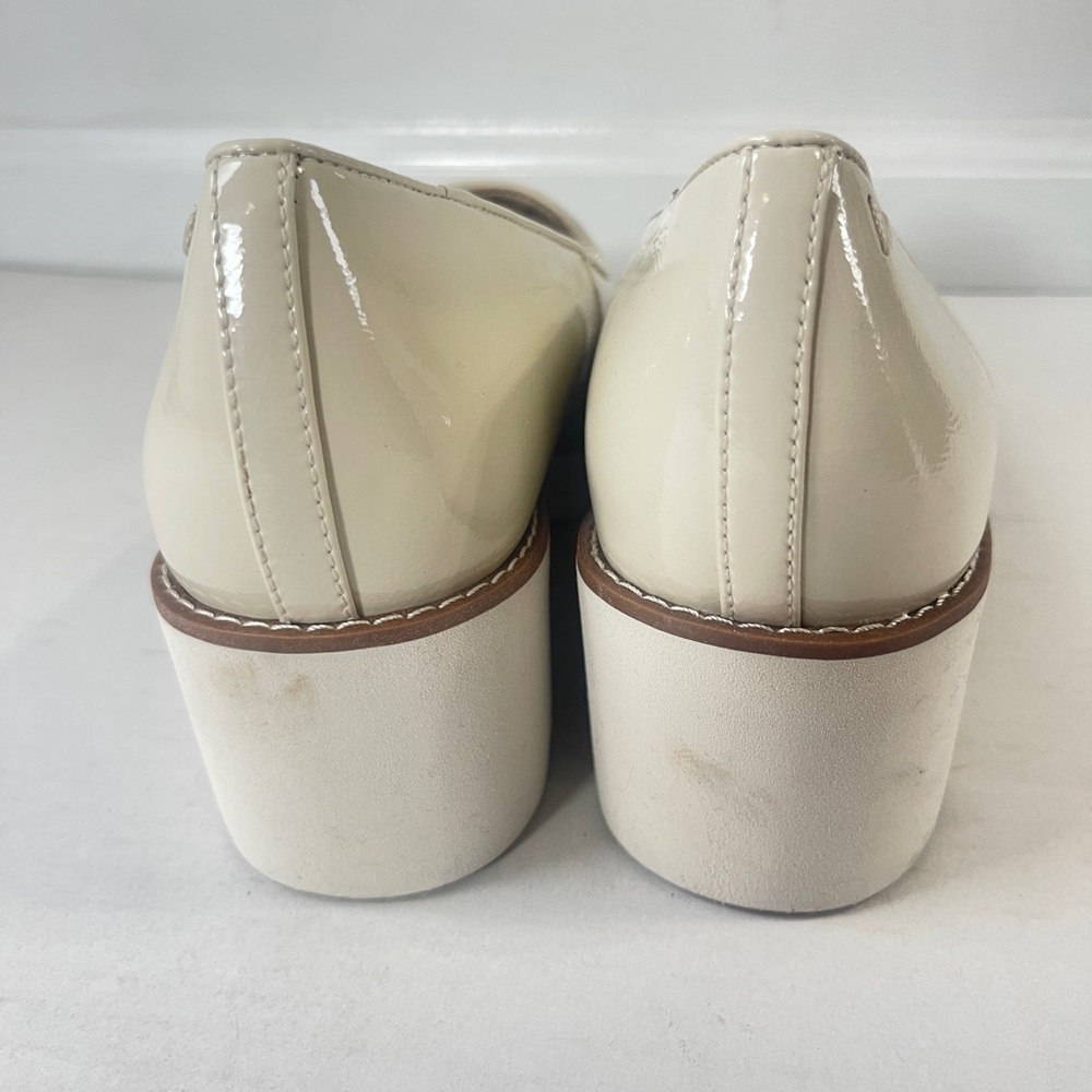 Vionic Womens 9.5  Aster Willa Wedge Ivory Patent Leather  Arch Support - Picture 5 of 7